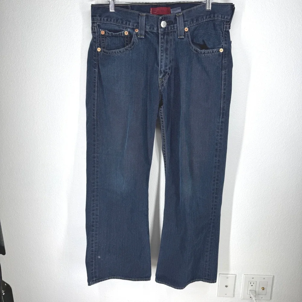 Levis Type 1 Real Loose‎ Jeans Mens 34x30 Dark Wash Baggy Wide Leg Denim Vintage